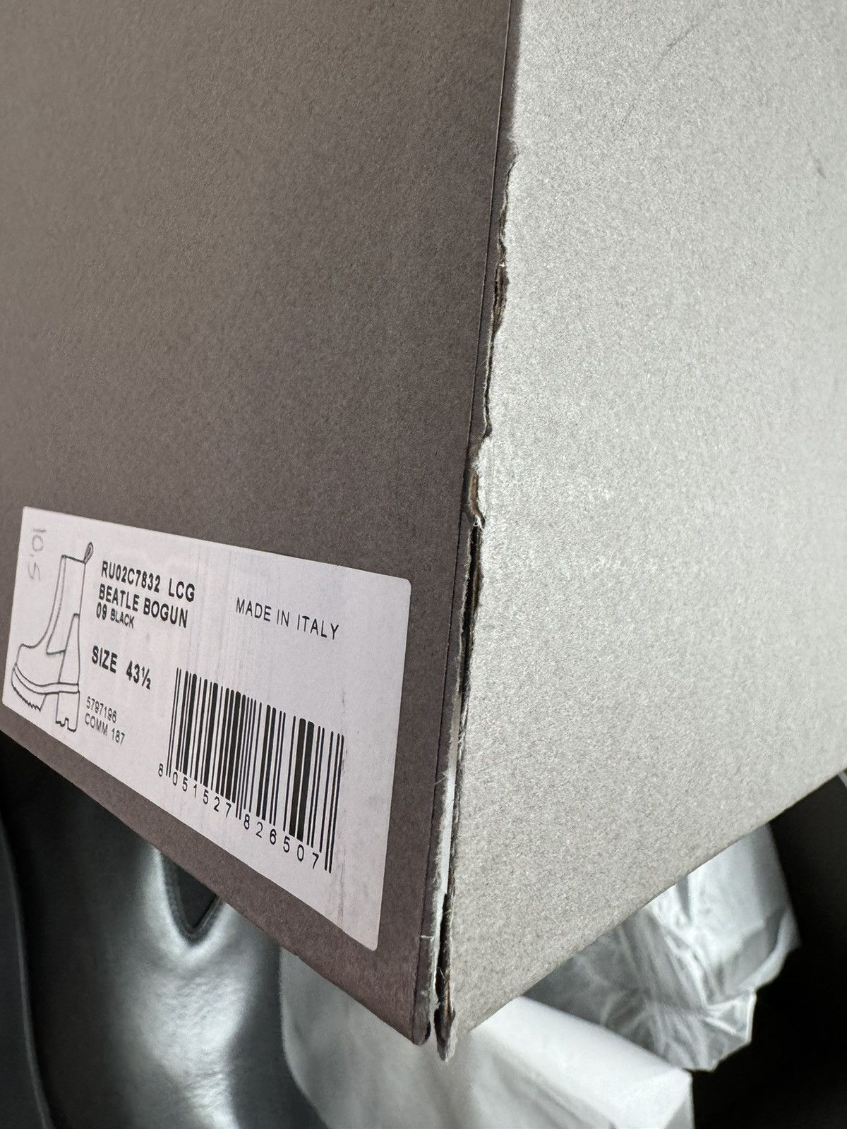 Rick Owens Beatle Bogun elastic Chelsea boots 43.5 FINAL