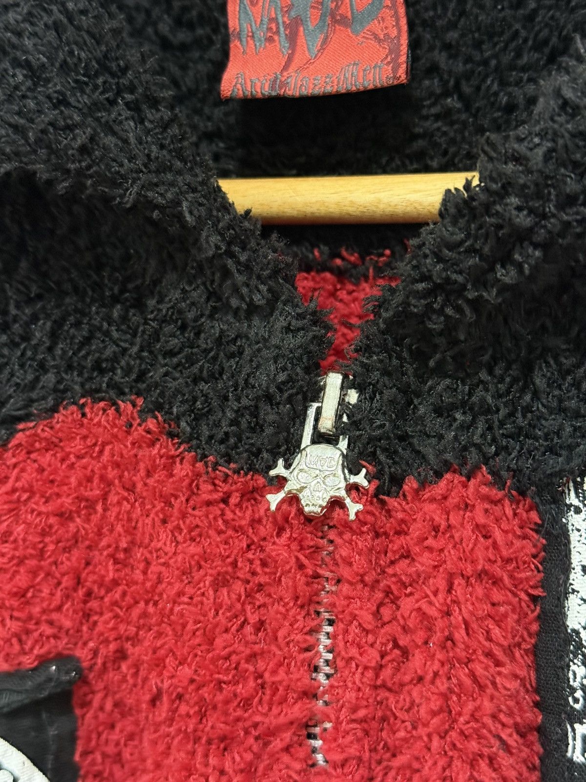 If Six Was Nine Mad Punk Fuzzy Zipper Sweater Size US M / EU 48-50 / 2 - 12 Thumbnail