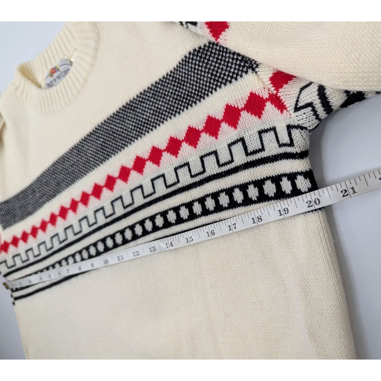 Fruit Of The Loom VINTAGE Fruit of the Loom Christmas Ugly Sweater Knit Crew Neck Long Sleeve Beige M Women Pullover Pattern: holiday Size M / US 6-8 / IT 42-44 - 6 Thumbnail