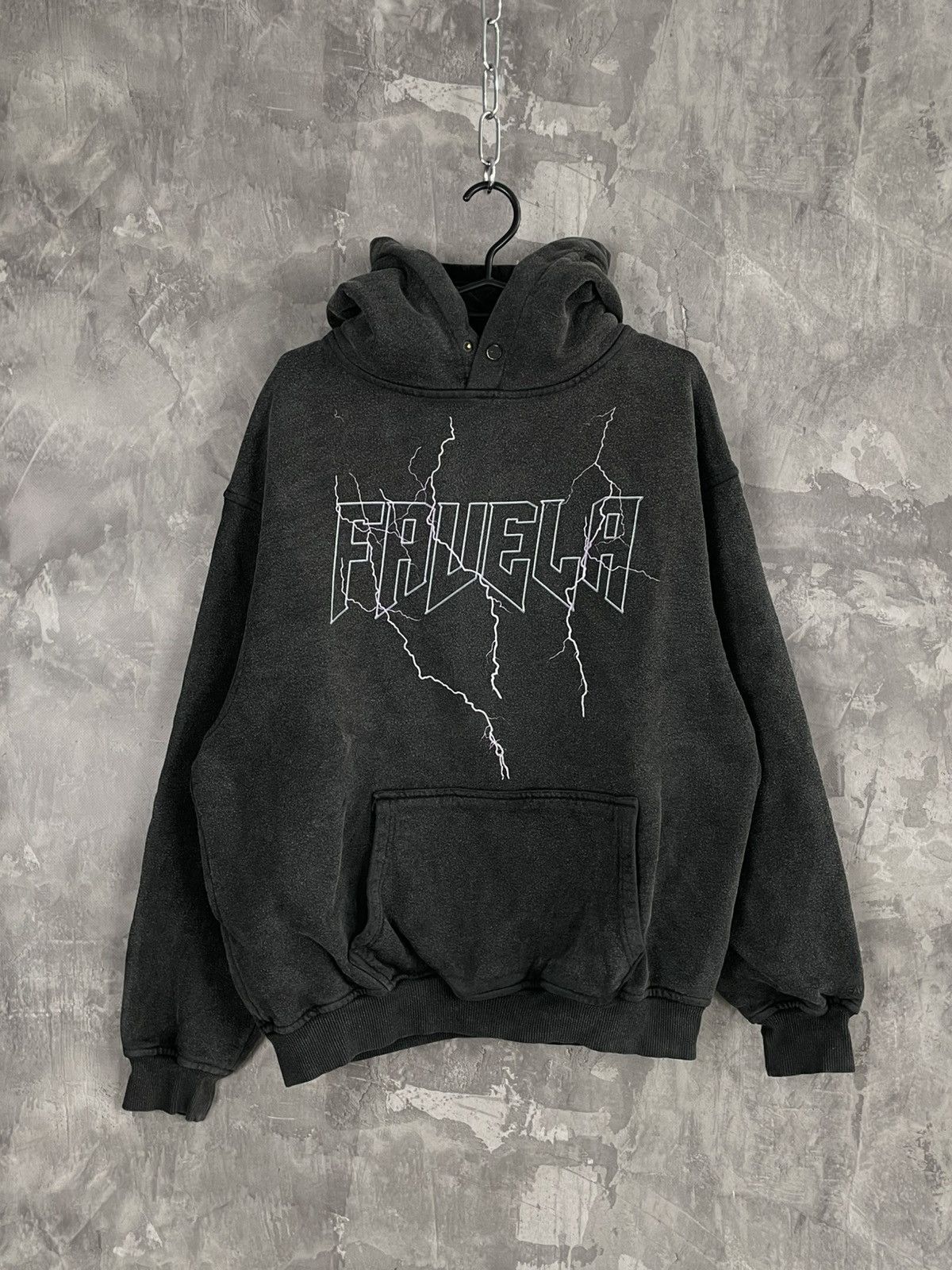 FAVELA Y2K Favela Clothing Skate Baggy Style Faded Grunge Hoodie Size US M / EU 48-50 / 2 - 1 Thumbnail