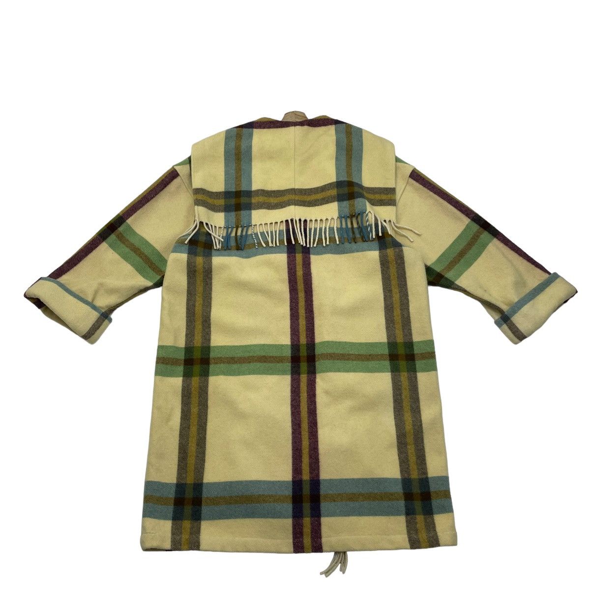 Autumn Cashmere 🔥Benetton Blue Family Oversized Checked Wool Jacket Size L / US 10 / IT 46 - 4 Thumbnail