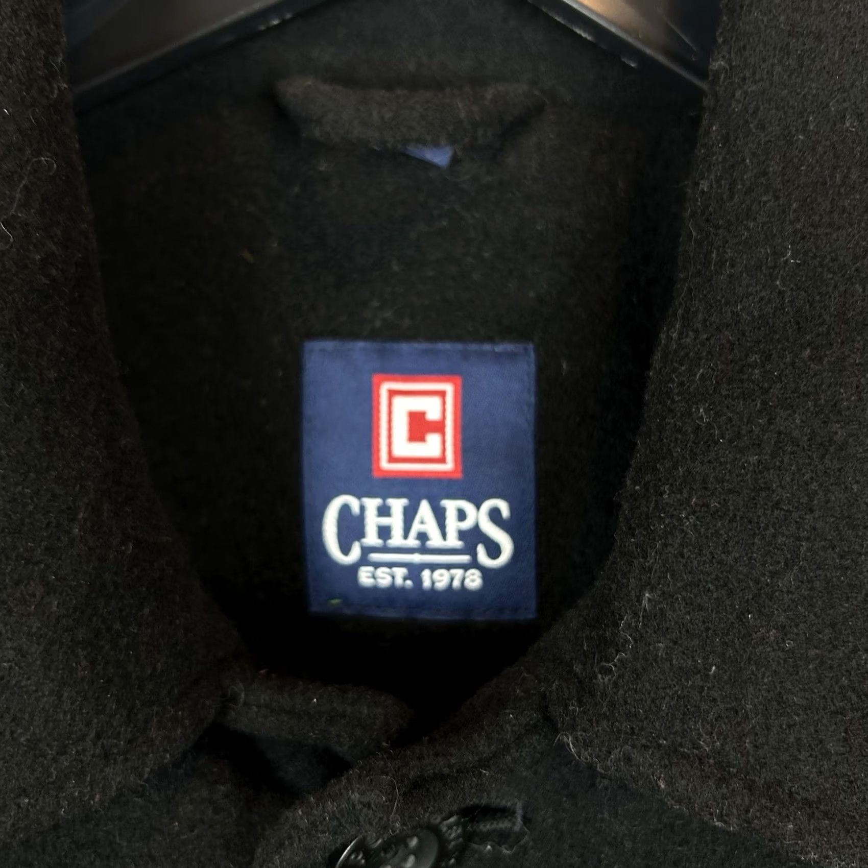 Chaps Chaps Pea Coat Men Medium Black Wool Blend Quilted Lining Preppy Mid Length Size US M / EU 48-50 / 2 - 3 Thumbnail