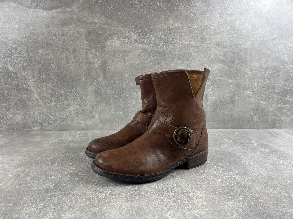 Fiorentini + Baker Fiorentini + Baker Brown Leather Buckle Mid Calf Boots Size US 5.5 / IT 35.5 - 1 Thumbnail
