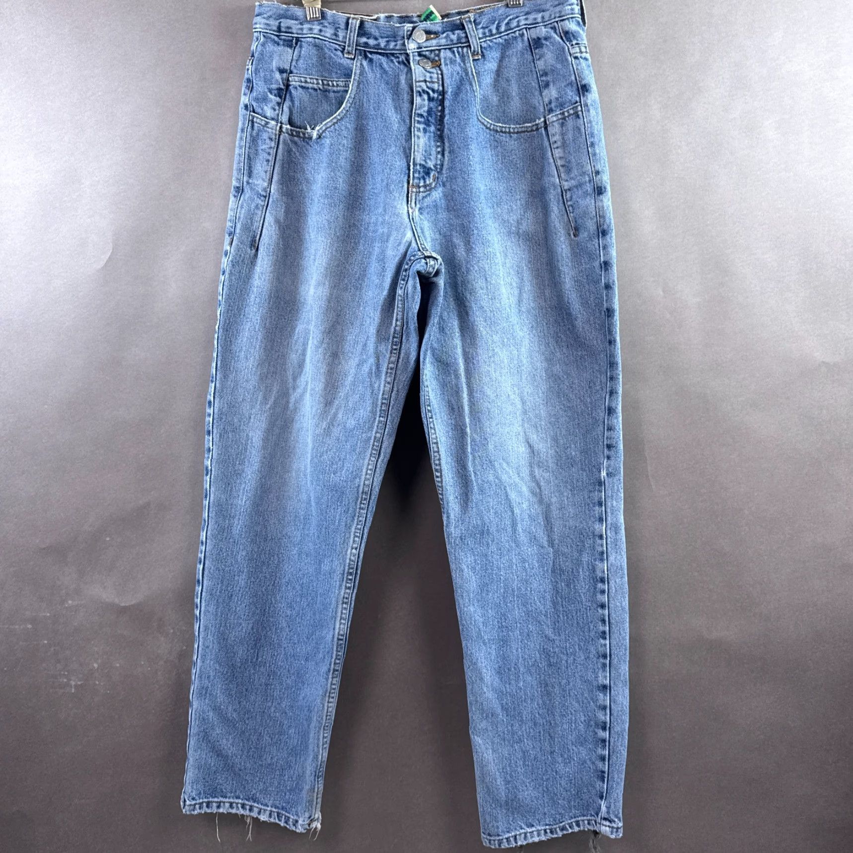 Guess VINTAGE GUESS Jeans Mens 32x32 Blue Pants Denim Distressed 90s Thrashed Made USA 5-Pocket Size US 32 / EU 48 - 3 Thumbnail