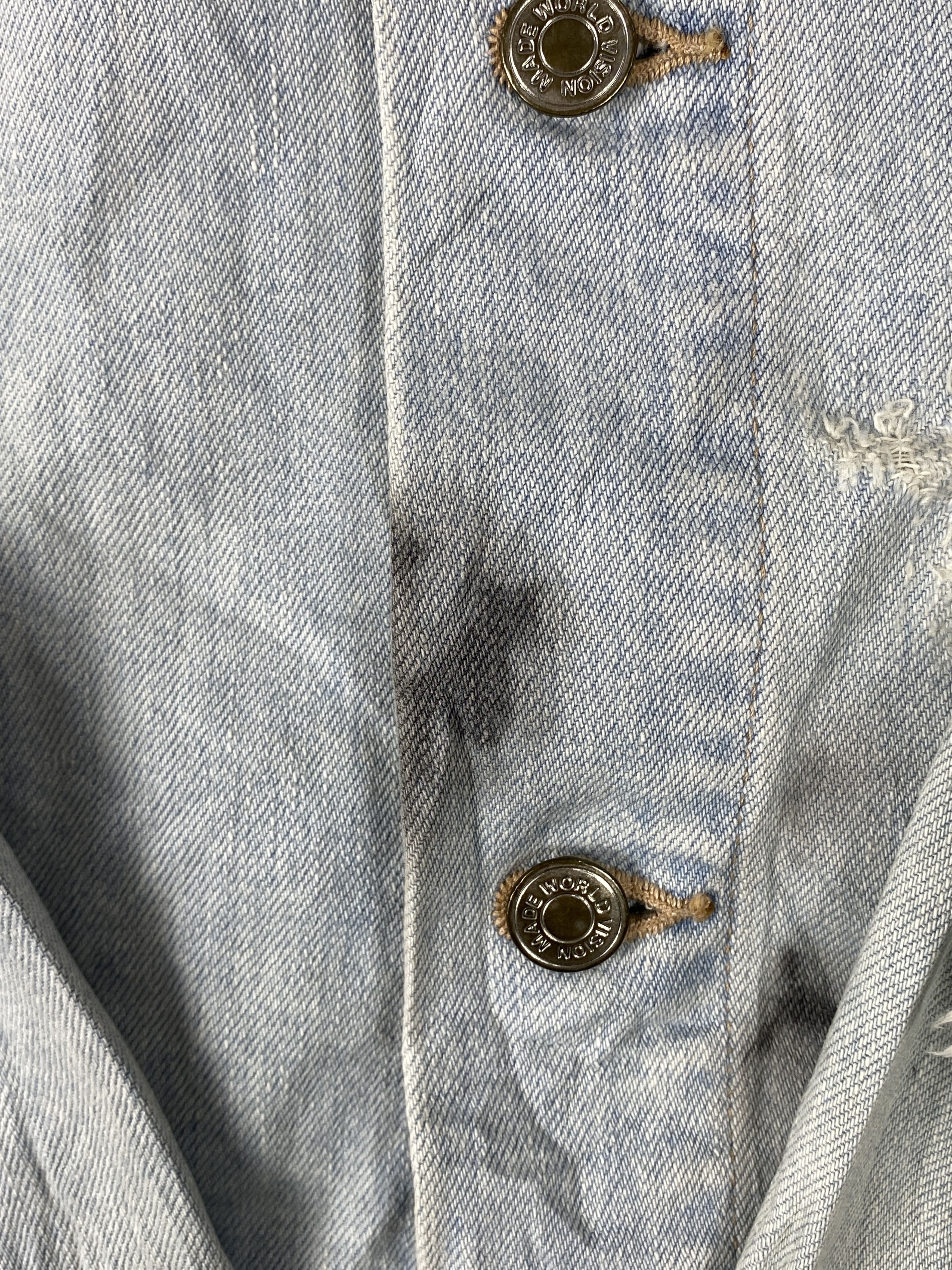 Vintage Vintage Japanese Brand Distressed Denim Jacket Size US XS / EU 42 / 0 - 9 Thumbnail