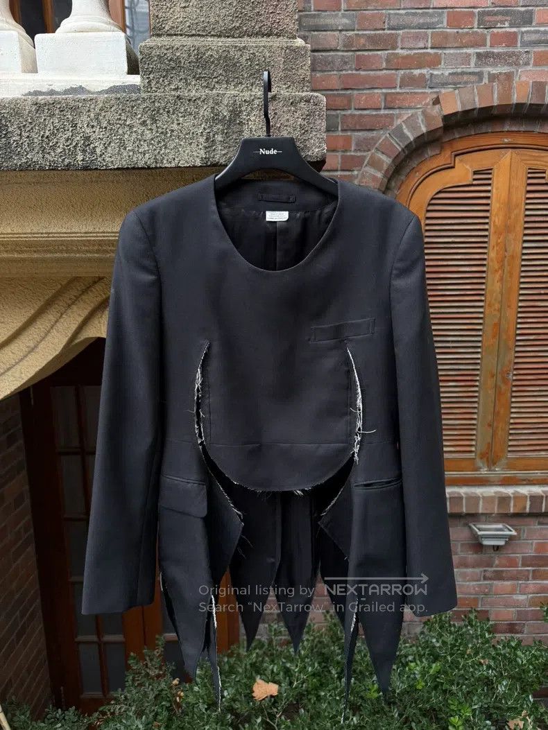 Comme des Garcons Comme Des Garcons Piqued Round Neck Wool Knit Jacket Size M / US 6-8 / IT 42-44 - 1 Thumbnail
