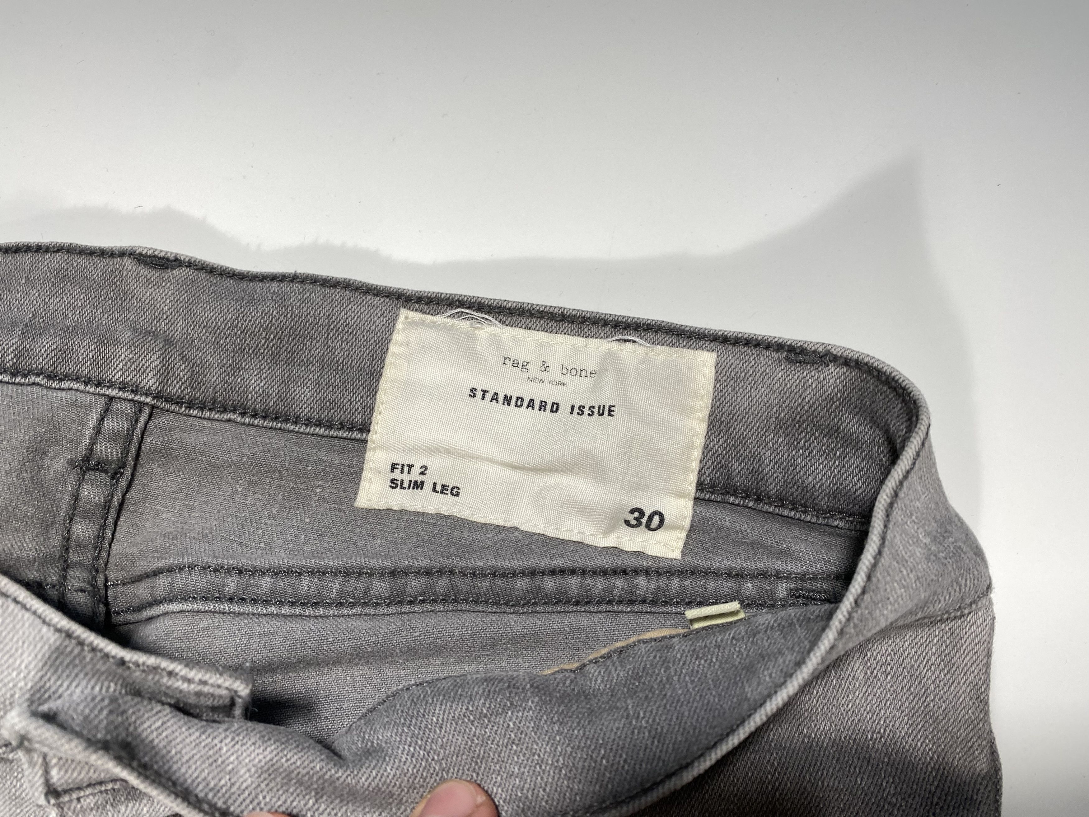 Rag & Bone Rag & Bone Fit 2 Slim Leg Iron Jeans 30x25.5 Size US 30 / EU 46 - 4 Thumbnail