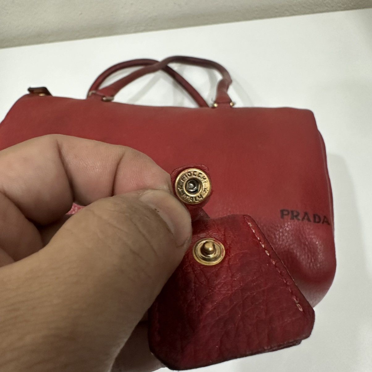 Prada PRADA VITELLO DAINO LEATHER BAULETTO MINI BOSTON BAG Size ONE SIZE - 15 Thumbnail