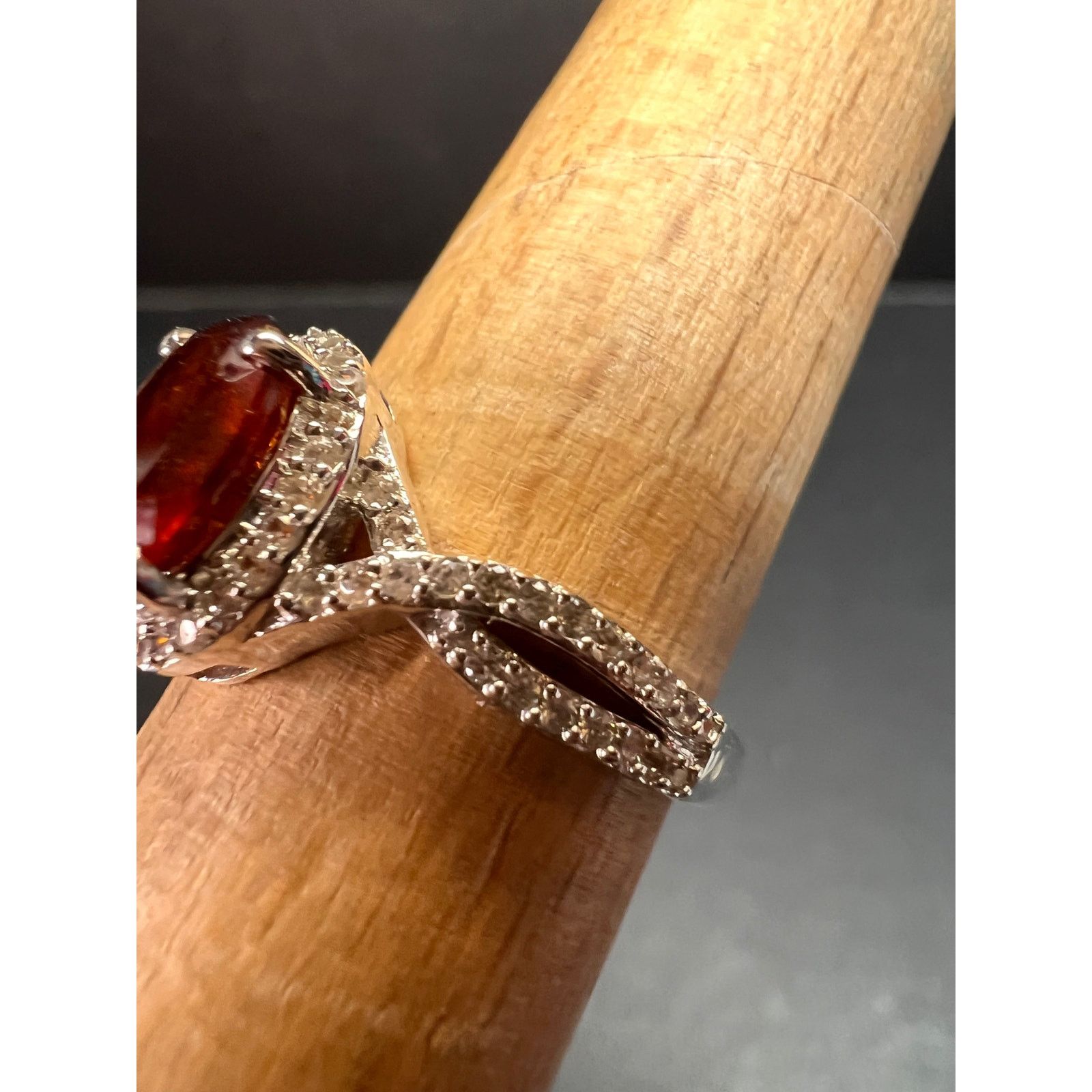 Other NEW Hessonite garnet and zircon ring in 925 silver size 7 Size ONE SIZE - 13 Thumbnail
