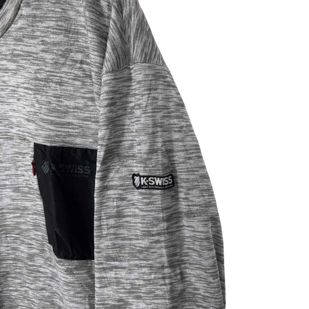 K-Swiss K-Swiss Tech Pocket Long Sleeve Tee Grey Melange Utility Size US XXL / EU 58 / 5 - 6 Thumbnail
