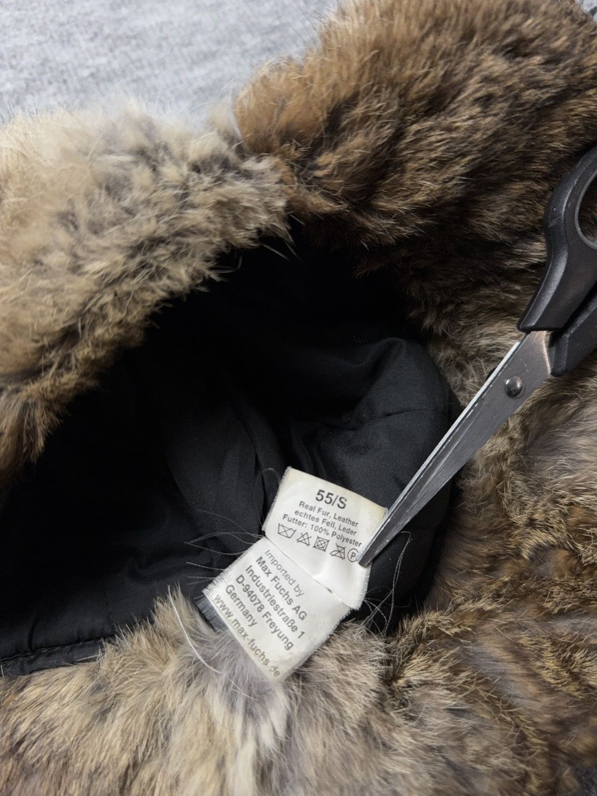 Japanese Brand 90s Vintage Aviator Leather Trapper Hat Real Fur Ushanka S Size ONE SIZE - 7 Thumbnail