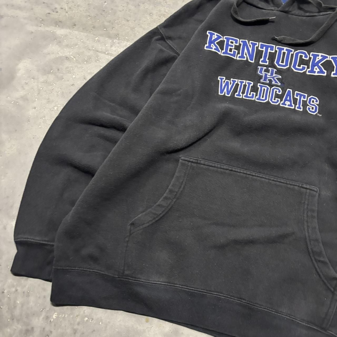 Japanese Brand × Vintage Crazy Vintage Y2K/2000s Black Kentucky Wildcats College Spellout Hoodie! Size US XL / EU 56 / 4 - 3 Thumbnail