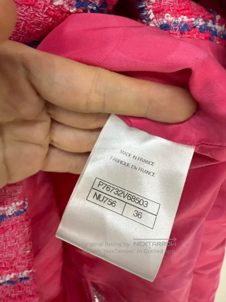 Chanel Chanel 24P pink tweed plaid jacket Size XS / US 0-2 / IT 36-38 - 4 Thumbnail