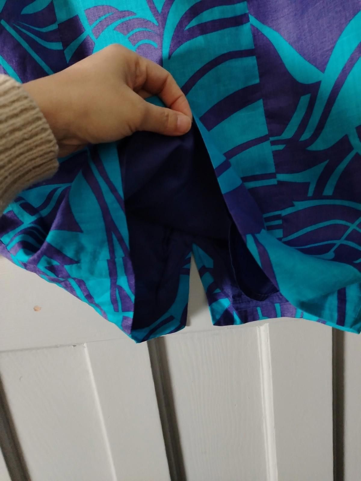 Zara Zara Basic Strapless Mini Dress Teal Purple Abstract Print Size S / US 4 / IT 40 - 3 Thumbnail