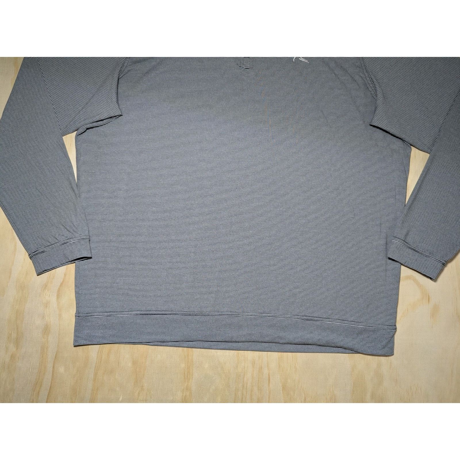 Other Rhoback Men's XL Quarter Zip Pullover Micro Stripe Gray Size US XL / EU 56 / 4 - 2 Thumbnail