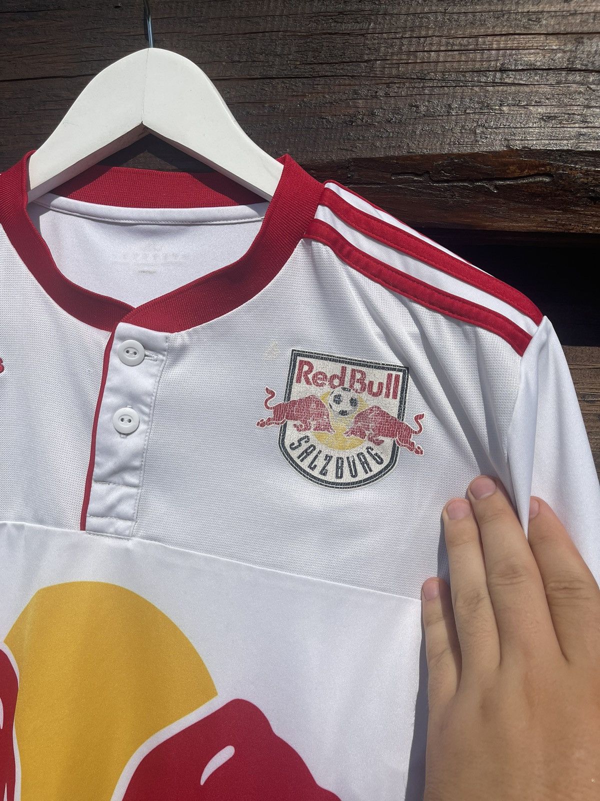 Adidas 2010 Adidas Salzburg Red Bull soccer jersey Size US L / EU 52-54 / 3 - 7 Thumbnail