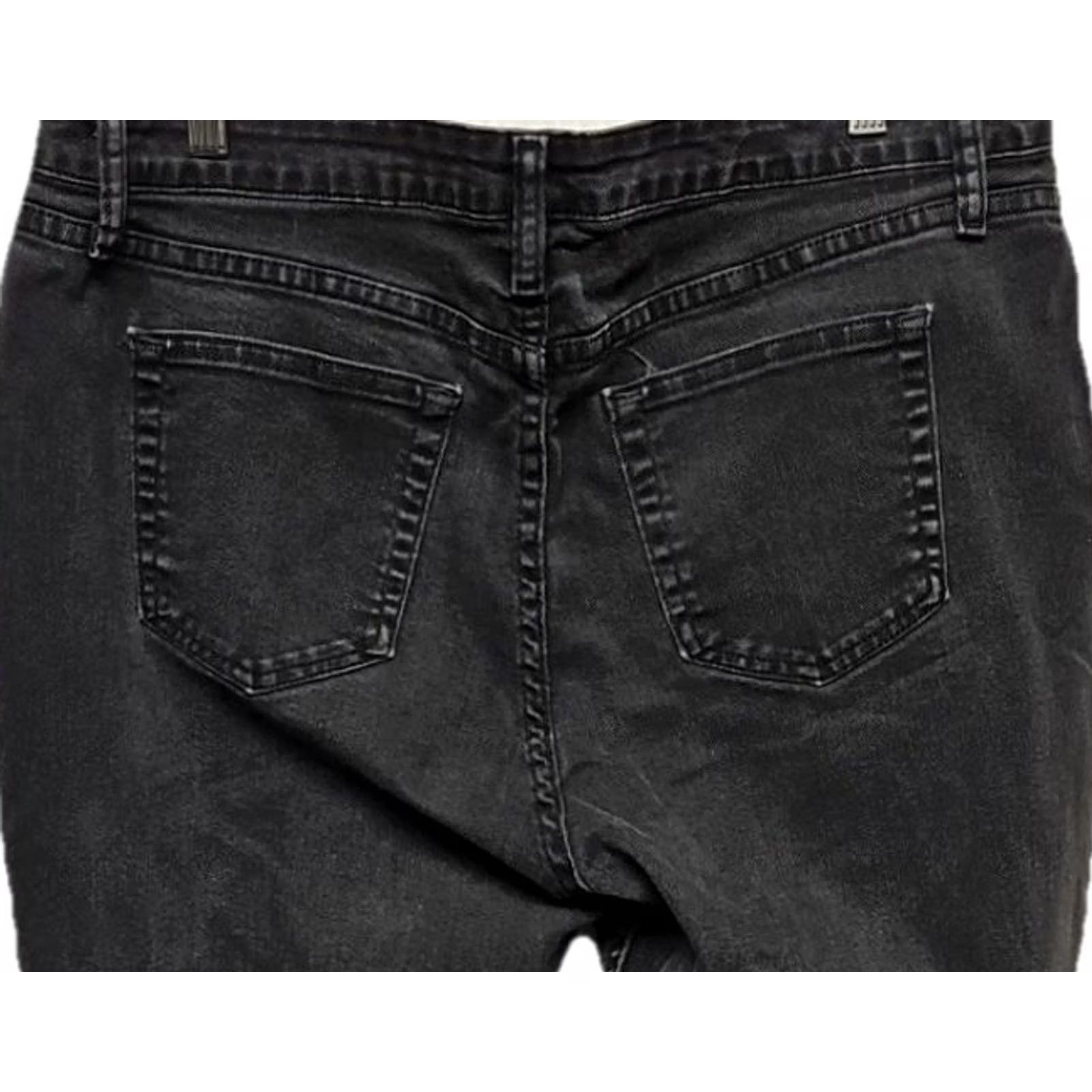 Lee Lee Riders Women’s Dark Gray Stretch Denim Jeans 18M Regular/18M Straight 28in Inseam Size 40" / US 18 - 6 Thumbnail
