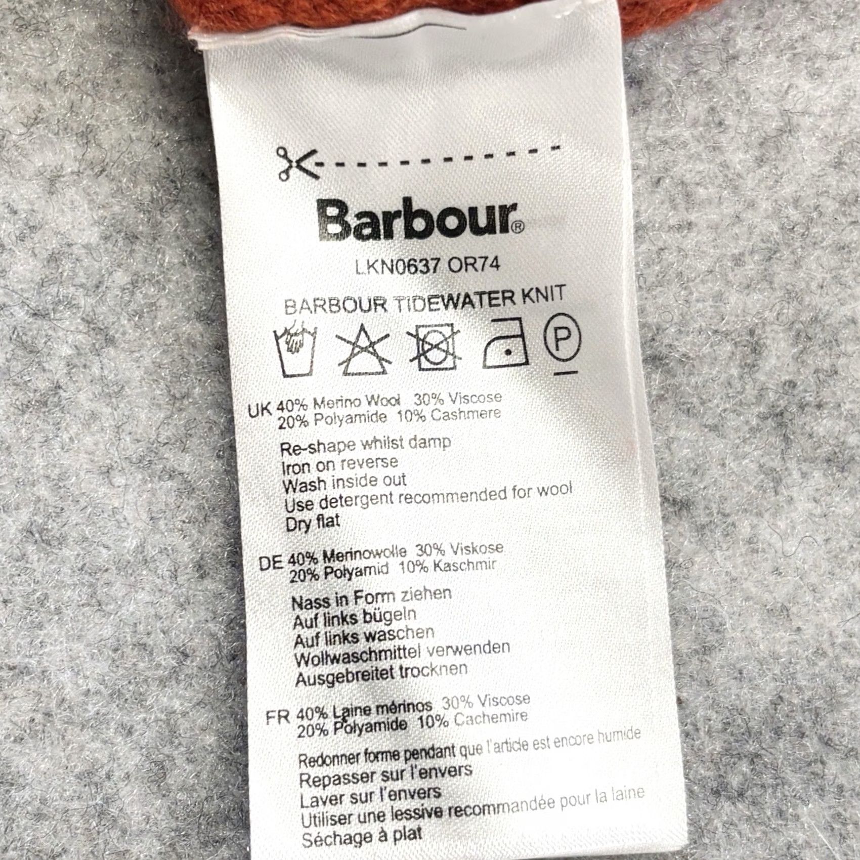 Barbour VINTAGE? No. Barbour Tidewater Knit Jumper Women UK12 Burnt Orange Cable Knit Pullover Crew Neck Wool Blend Size XL / US 12-14 / IT 48-50 - 6 Thumbnail