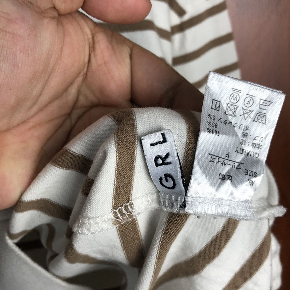 GRL Yellow Stripe Long Slevee #7527