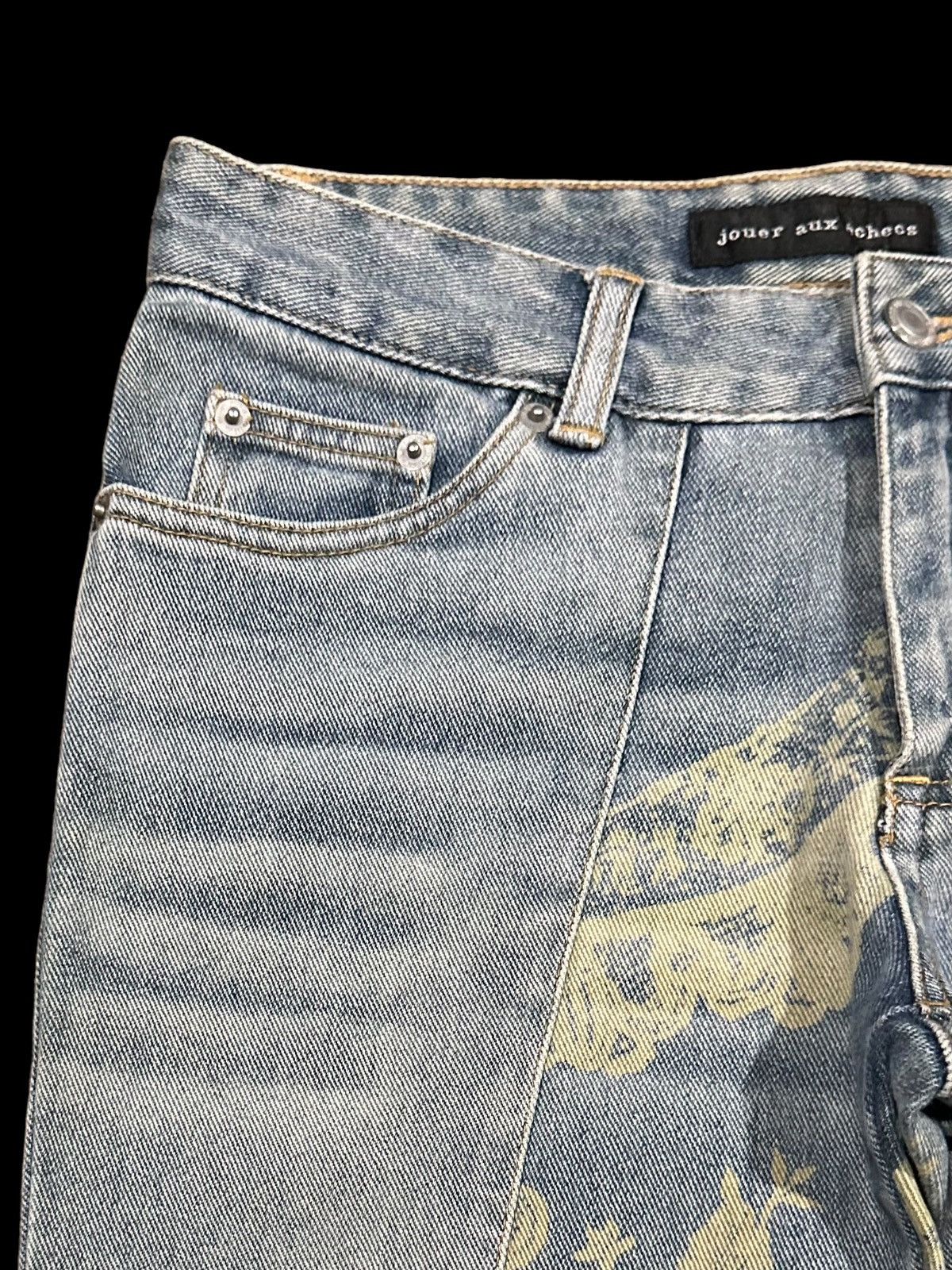 Designer × If Six Was Nine × Jean Paper Cut Hagi Denim JOUER AUX ECHECS Bootcut Flores Jeans Size 28" / US 6 / IT 42 - 5 Thumbnail