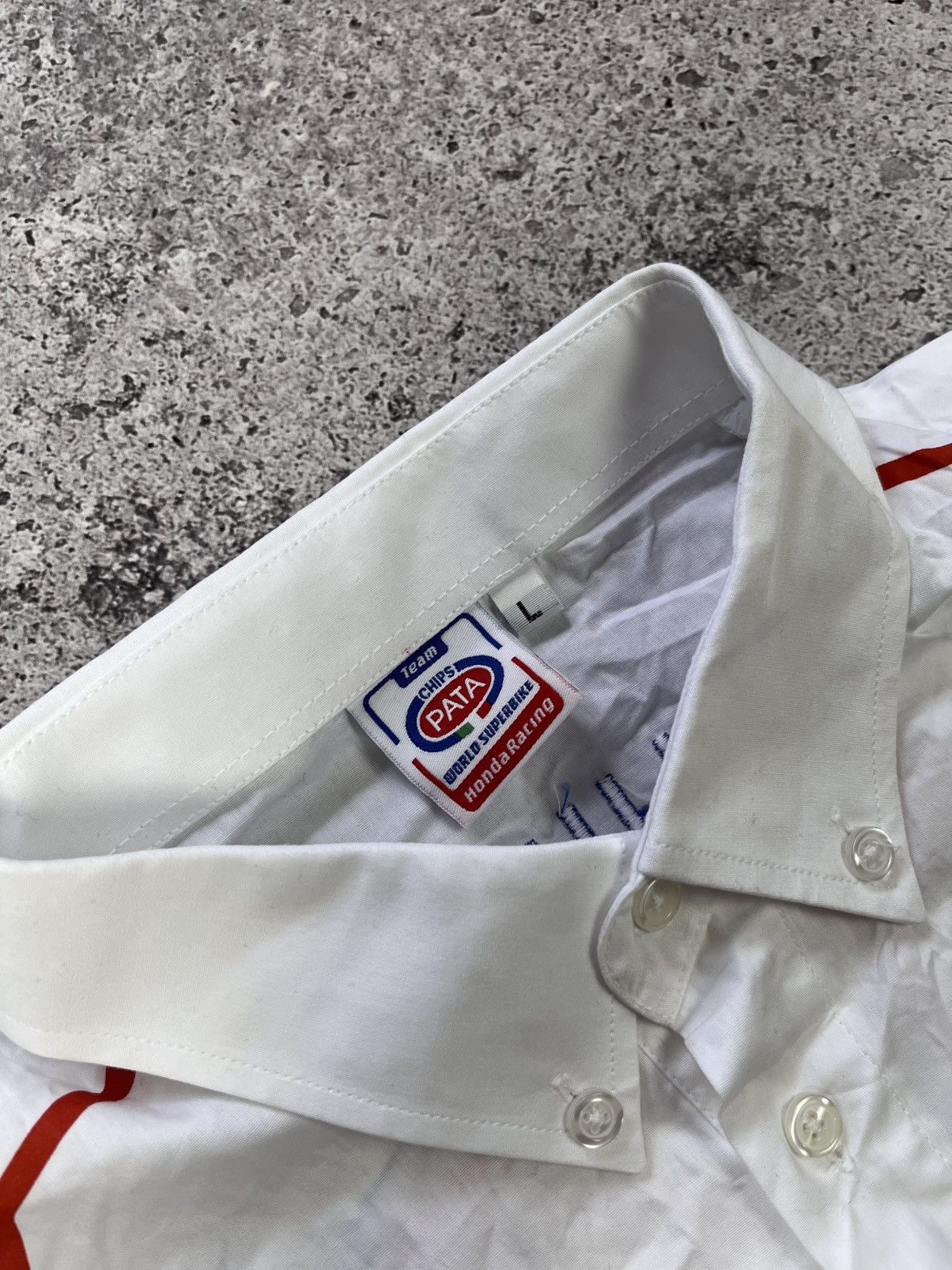 Honda Honda Racing Pata Shirt Formula 1 F1 Team Chips White Size L Size US L / EU 52-54 / 3 - 4 Thumbnail