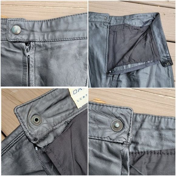 Vintage Vintage 90s y2k Bratz Black Leather High Waisted Midi Length Size 32" / US 10 / IT 46 - 5 Thumbnail