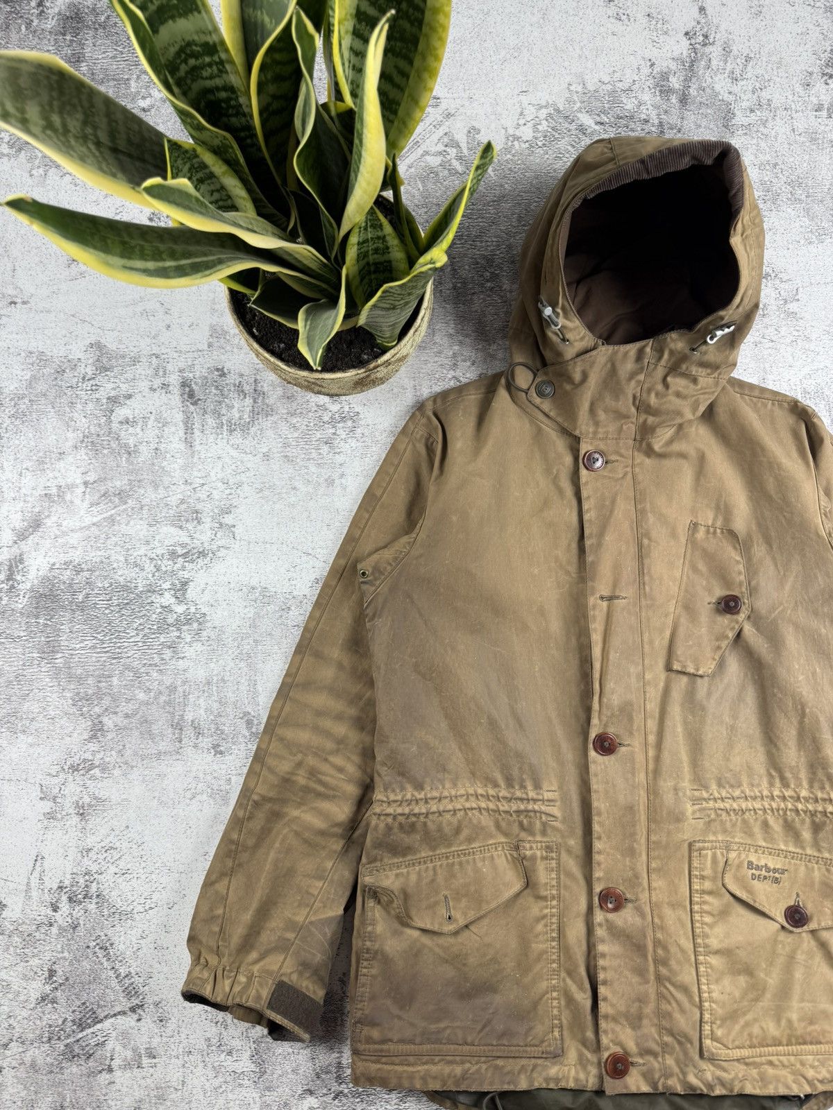 Barbour Men Barbour Dept B Summer Parka Olive 90S Small Jacket Coat Size US S / EU 44-46 / 1 - 5 Thumbnail