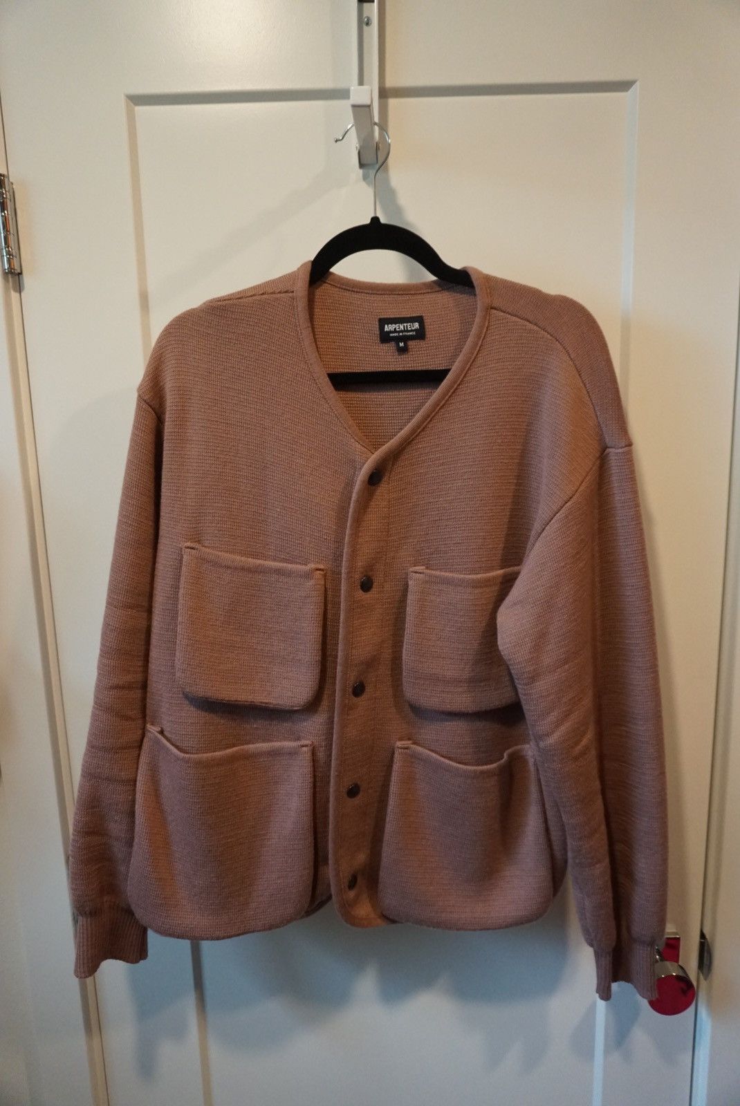image of Arpenteur Cargo Cardigan in Pink, Men's (Size Medium)