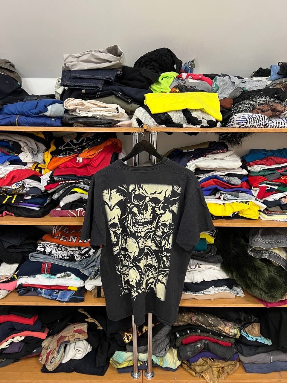 Affliction × Vintage Crazy vintage skull graphic emo goth t-shirt Size US XL / EU 56 / 4 - 7 Thumbnail