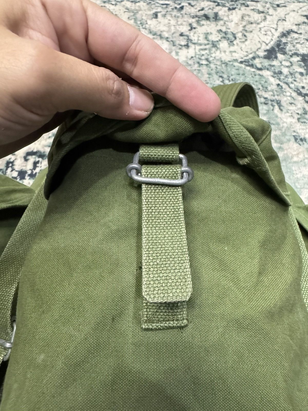 Vintage WWII WW2 US ARMY STYLE POUCH HAVERSACK BACKPACK US M14 BAG Size ONE SIZE - 5 Thumbnail