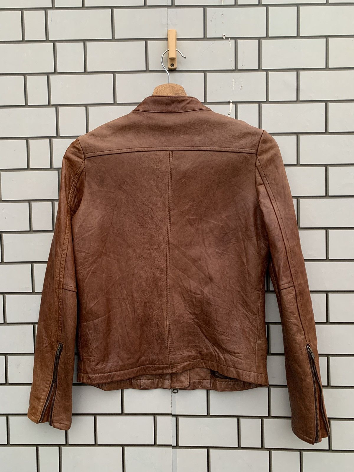 Japanese Brand Vintage Japanese Brand Perle Peche Leather Jacket Size S / US 4 / IT 40 - 5 Thumbnail