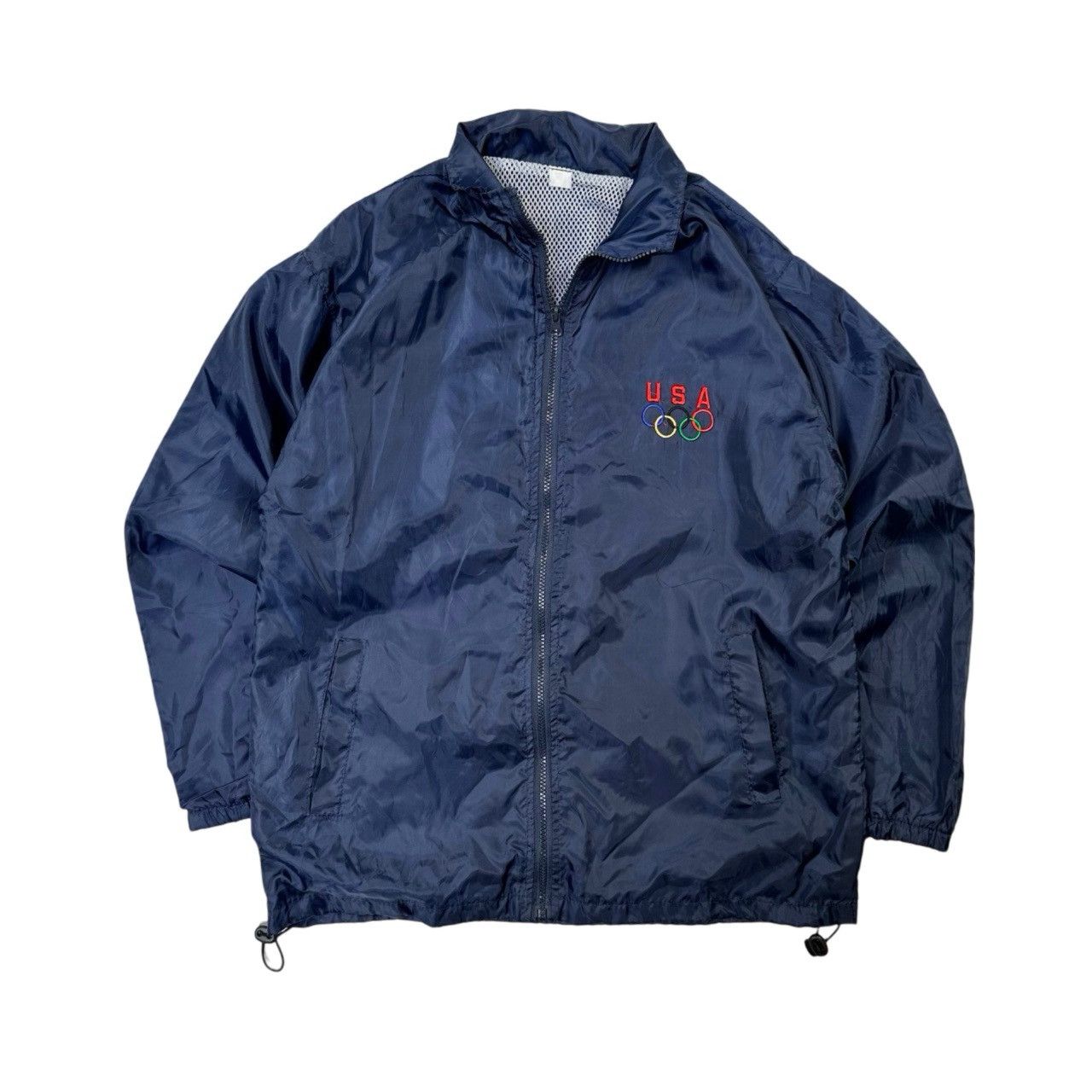 Vintage 90s Embroidered USA Olympics Light Zip Up