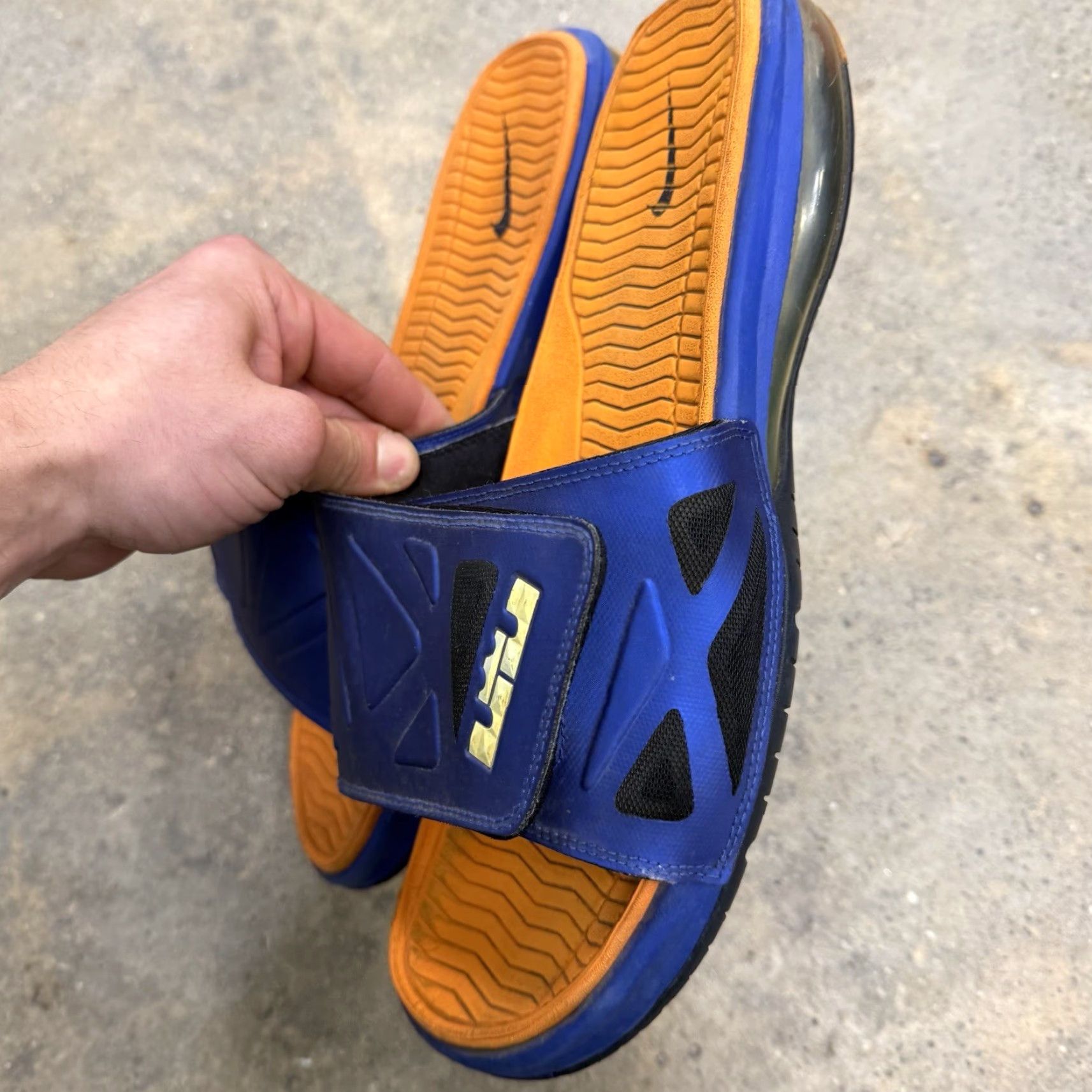 Nike Nike Air Max Lebron 2 Slide Elite Mens Size 12 Blue/Orange Sneaker Athletic Size US 11 / EU 44 - 5 Thumbnail