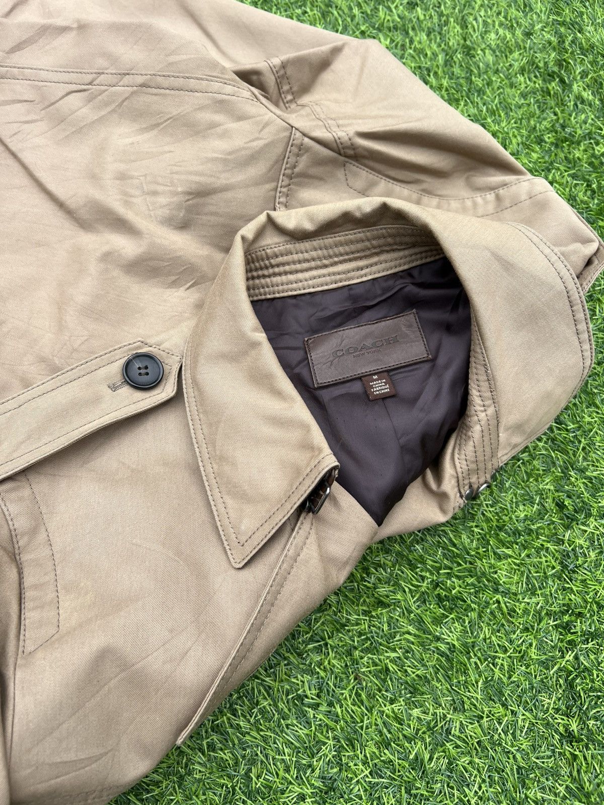 Coach Coach Men’s Beige Double-Breasted Trench Coat, Size M. Size US M / EU 48-50 / 2 - 4 Thumbnail