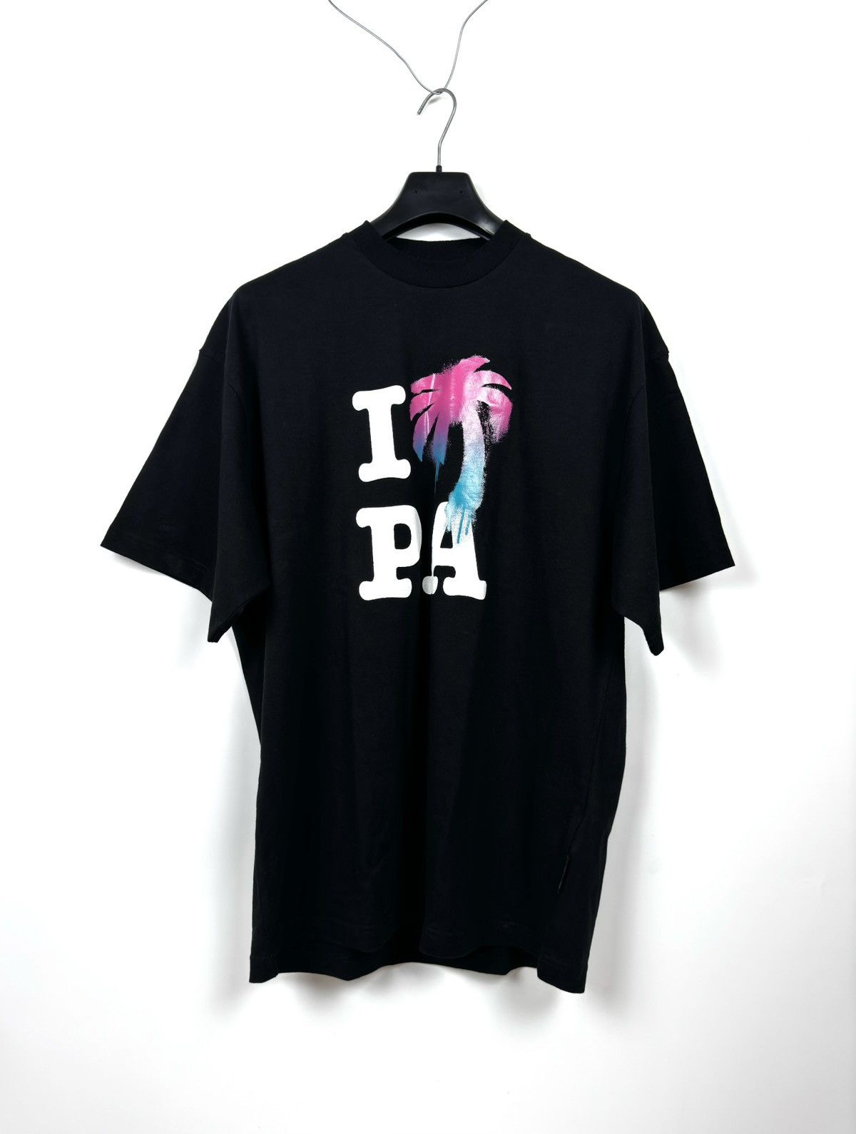 Palm Angels Palm Angels-Palm Black Oversized T-Shirt Size US S / EU 44-46 / 1 - 1 Thumbnail