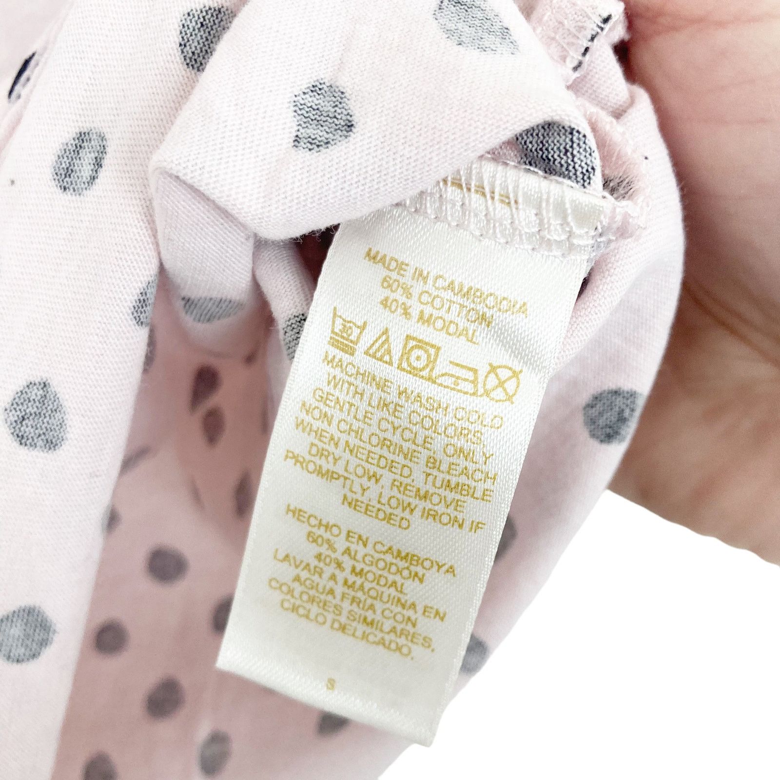 Kate Spade Kate Spade Light Pink Black Polka Dot Pajama Top Sz S Size S / US 4 / IT 40 - 3 Thumbnail