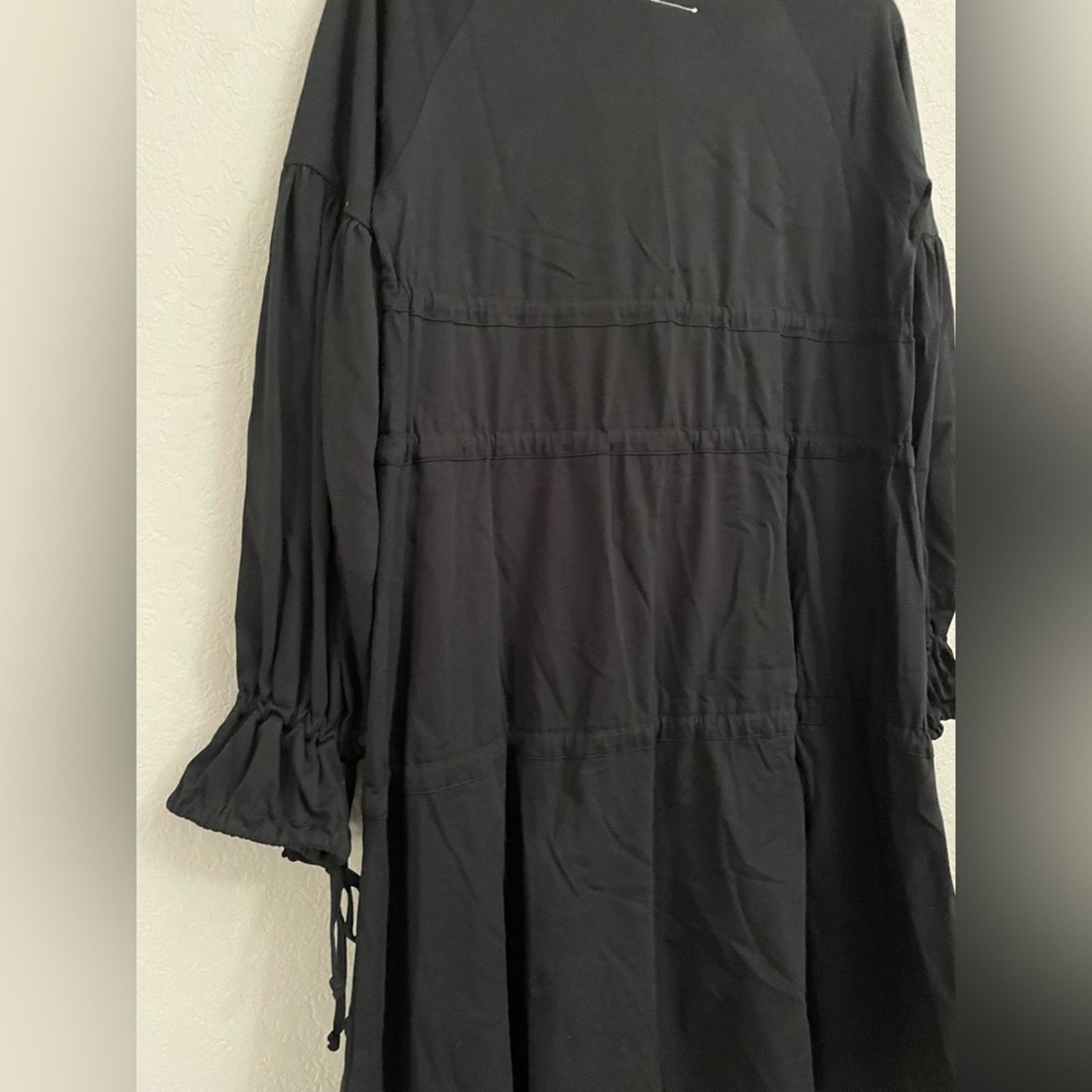 MM6 MM6 Maison Margiela Tiered Tie L/S Black Dress Women’s XS Size XS / US 0-2 / IT 36-38 - 5 Thumbnail