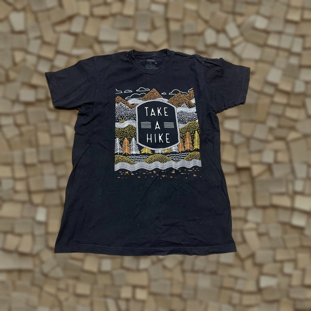Vintage Annarbor Shirt Men M Black TAKE A HIKE Print T-Shirt Short Sleeve Round Neck Graphic Print Middle 90s? (No, avoid 90s) Size US M / EU 48-50 / 2 - 1 Thumbnail