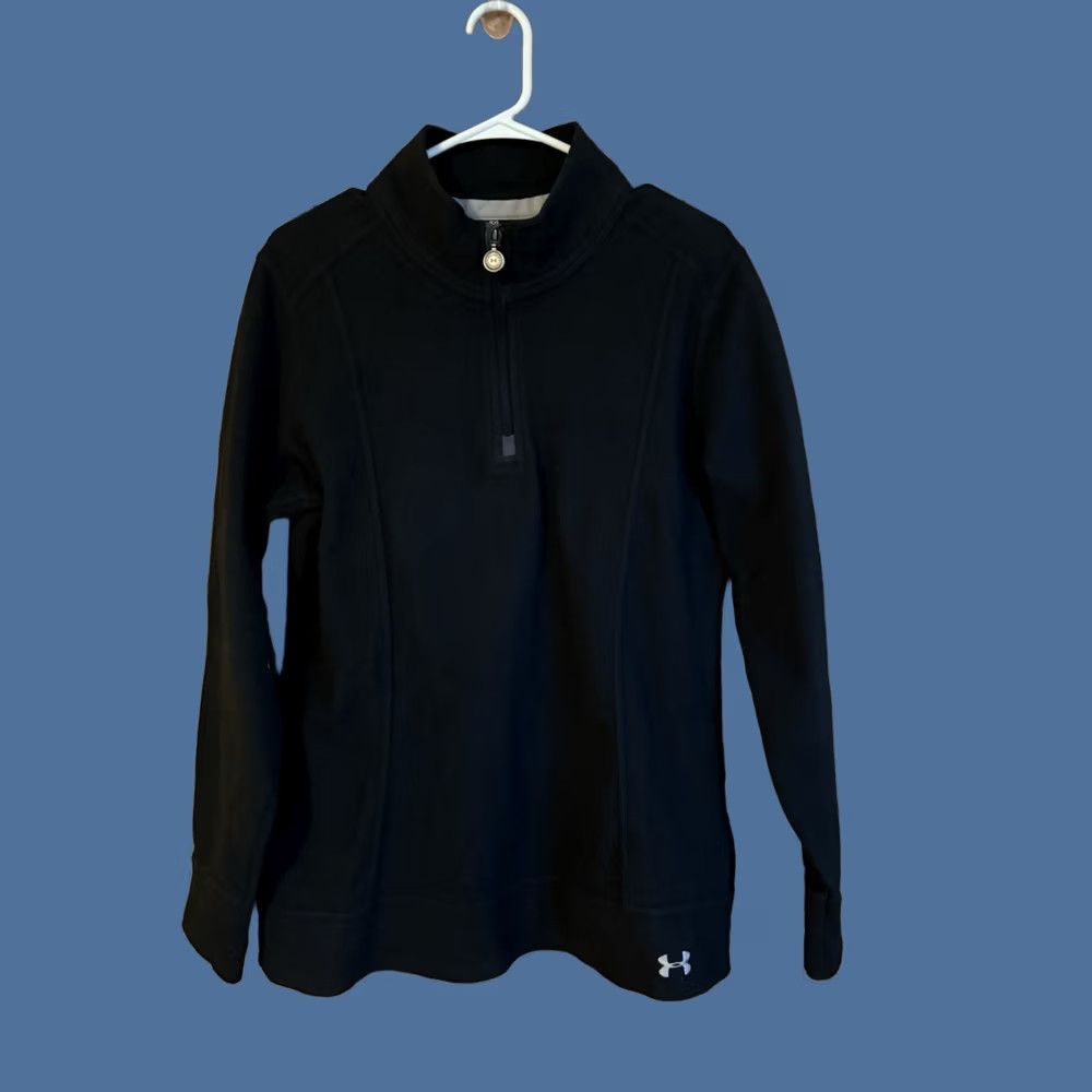 Under Armour Under Armour Fleece Black Pullover XL Womens Sweatshirt Mock Neck Logo Activewear Holiday Winter Fall Spring Sports Size XL / US 12-14 / IT 48-50 - 1 Thumbnail