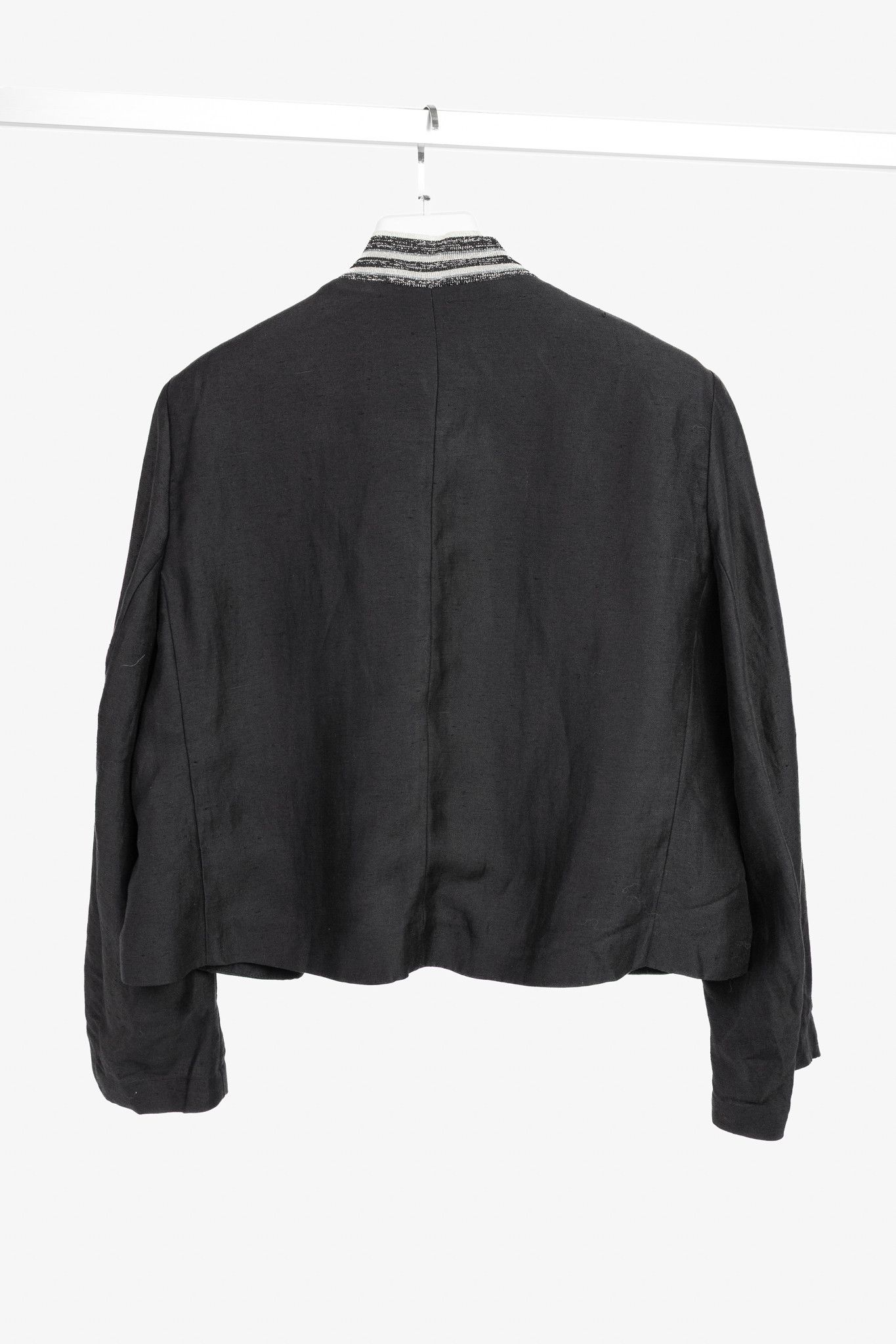 DOROTHEE SCHUMACHER Dorothee Schumacher Linen Shantung Metallic-Collar Jacket Size XXL / US 16-18 / IT 52-54 - 2 Thumbnail