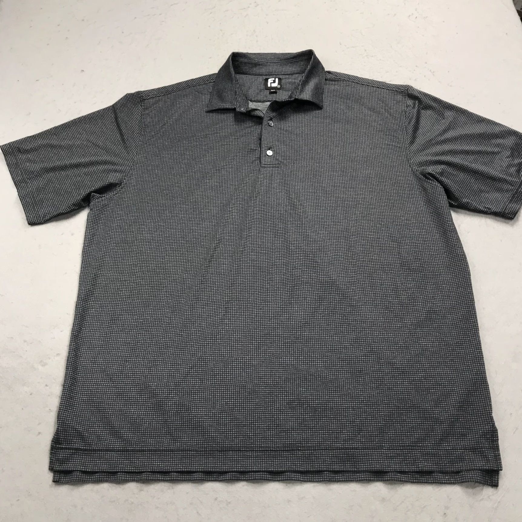 Footjoy FootJoy Polo Shirt Mens L Gray Check Houndstooth Stretch Golf No Course Logo Polo Shirt Mens L Gray Check Houndstooth Stretch Golf Logo Ladies? Size US L / EU 52-54 / 3 - 2 Thumbnail