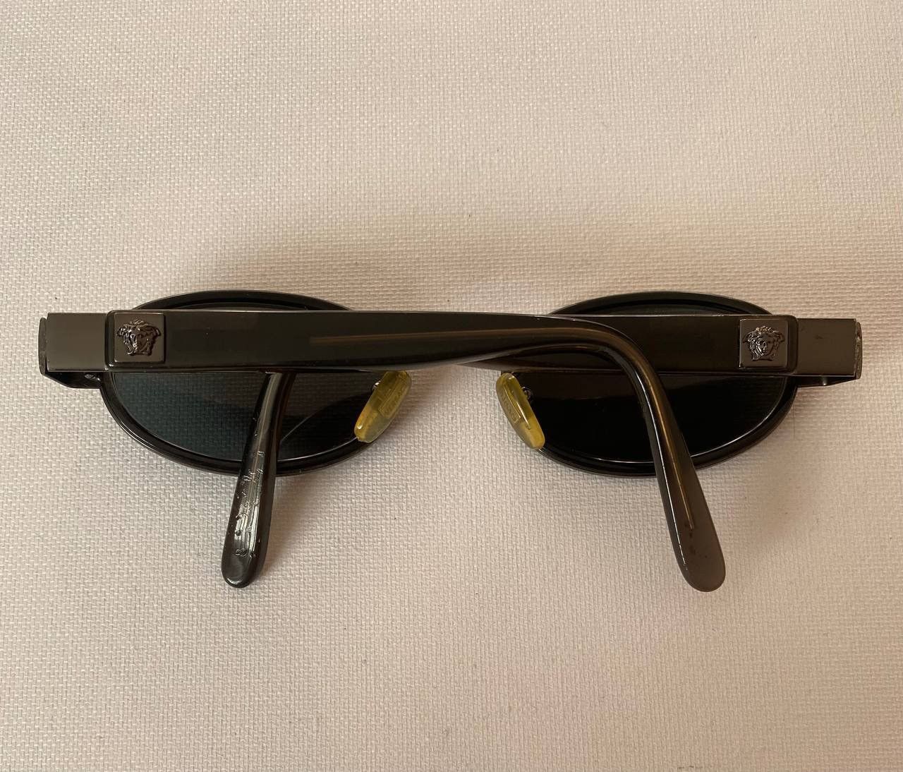 Versace Gianni Versace 1996 Vintage Oval Silver Medusa Sunglasses Size ONE SIZE - 2 Thumbnail