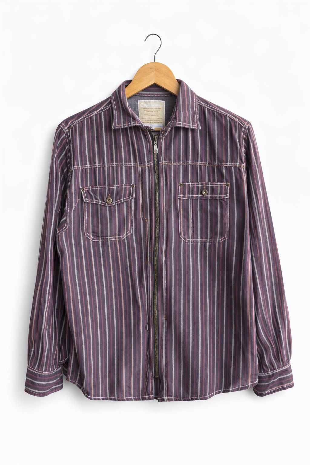 Cox Original Create Barefoot Striped Zip Shirt Casual Shirt