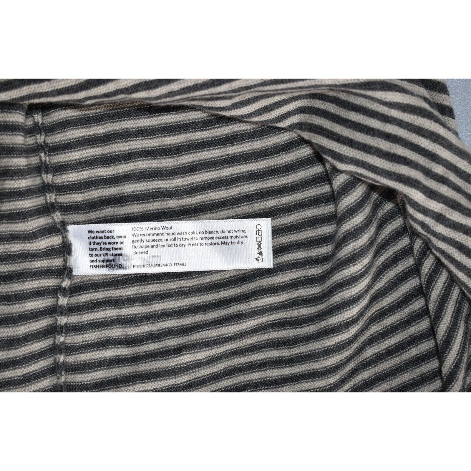 Eileen Fisher EILEEN FISHER Wool Striped Turtle Neck Petite Sweater Sz PL Size L / US 10 / IT 46 - 4 Thumbnail