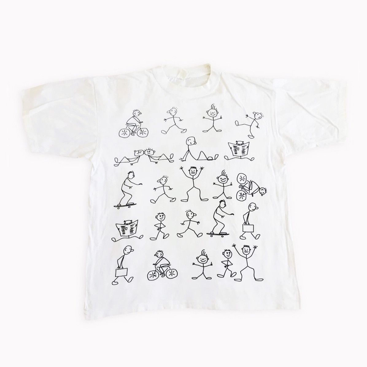 Vintage Vintage 80s 90s Single Stitch T shirt Tee Drawing Sport Size US L / EU 52-54 / 3 - 2 Thumbnail