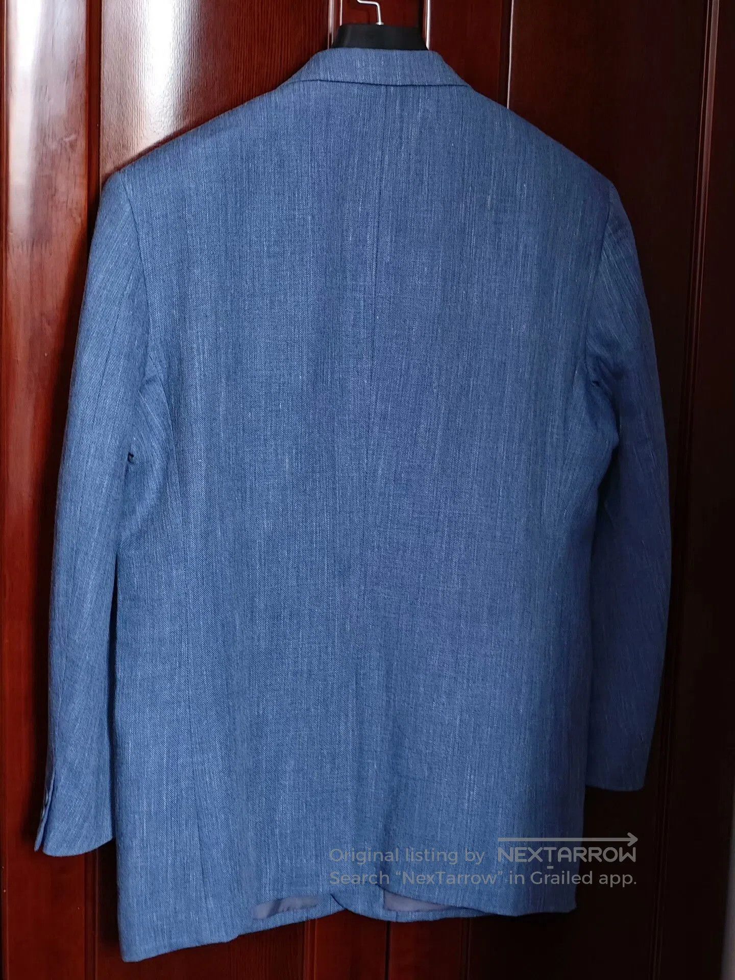 Japanese Brand Custom Italian Blue Suit Jacket. Size US L / EU 52-54 / 3 - 8 Thumbnail