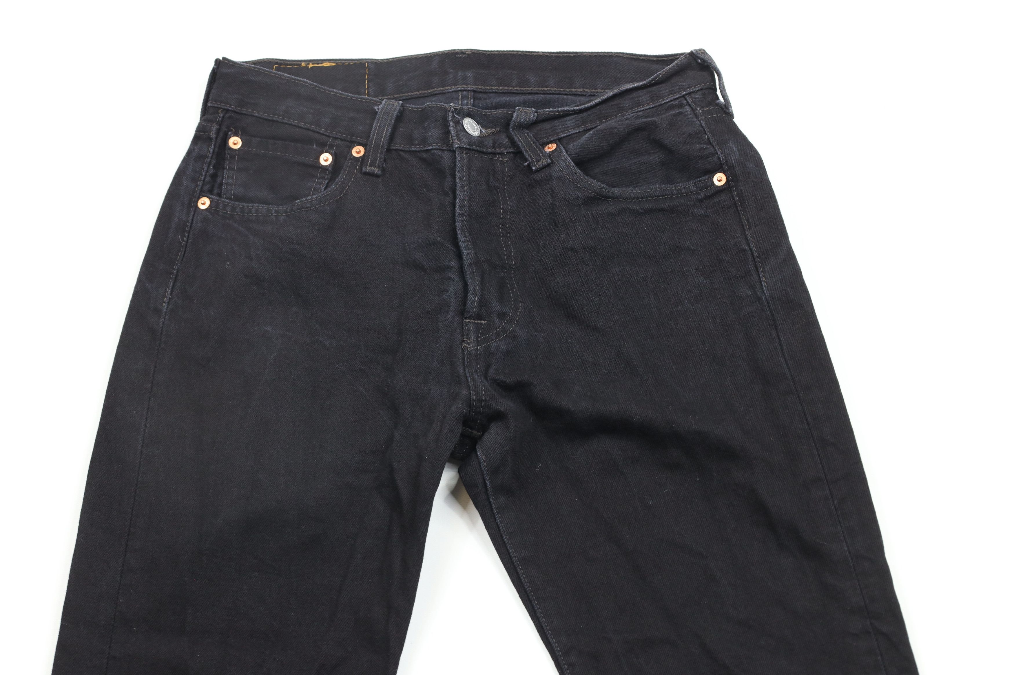 Levi's Y2K Levis 501xx Button Fly Original Fit Denim Jeans Black Size US 30 / EU 46 - 2 Thumbnail