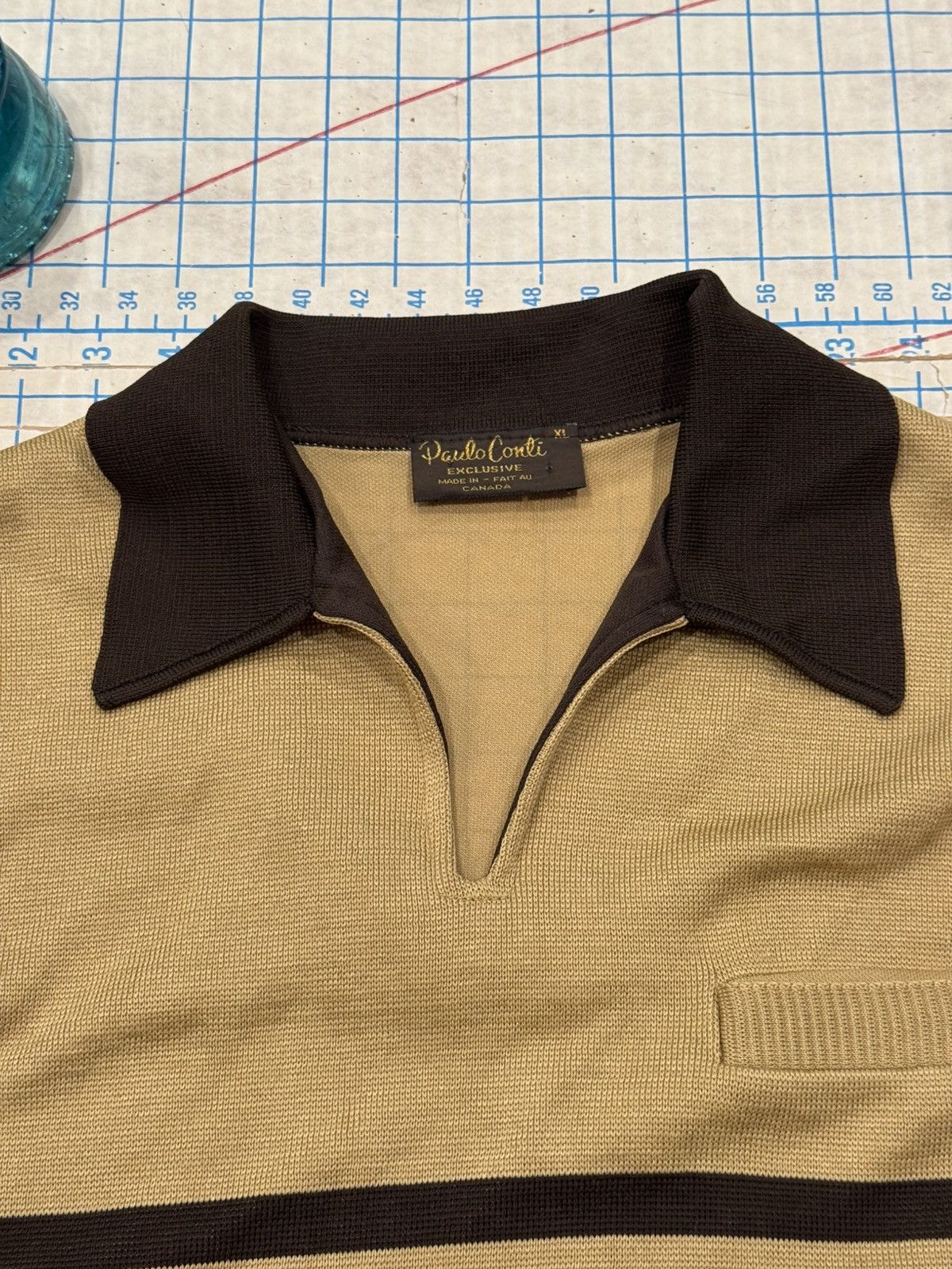 Vintage Vintage Paulo Conti Short Sleeve Polo Shirt Brown Mens VtgXL Size US XL / EU 56 / 4 - 4 Thumbnail