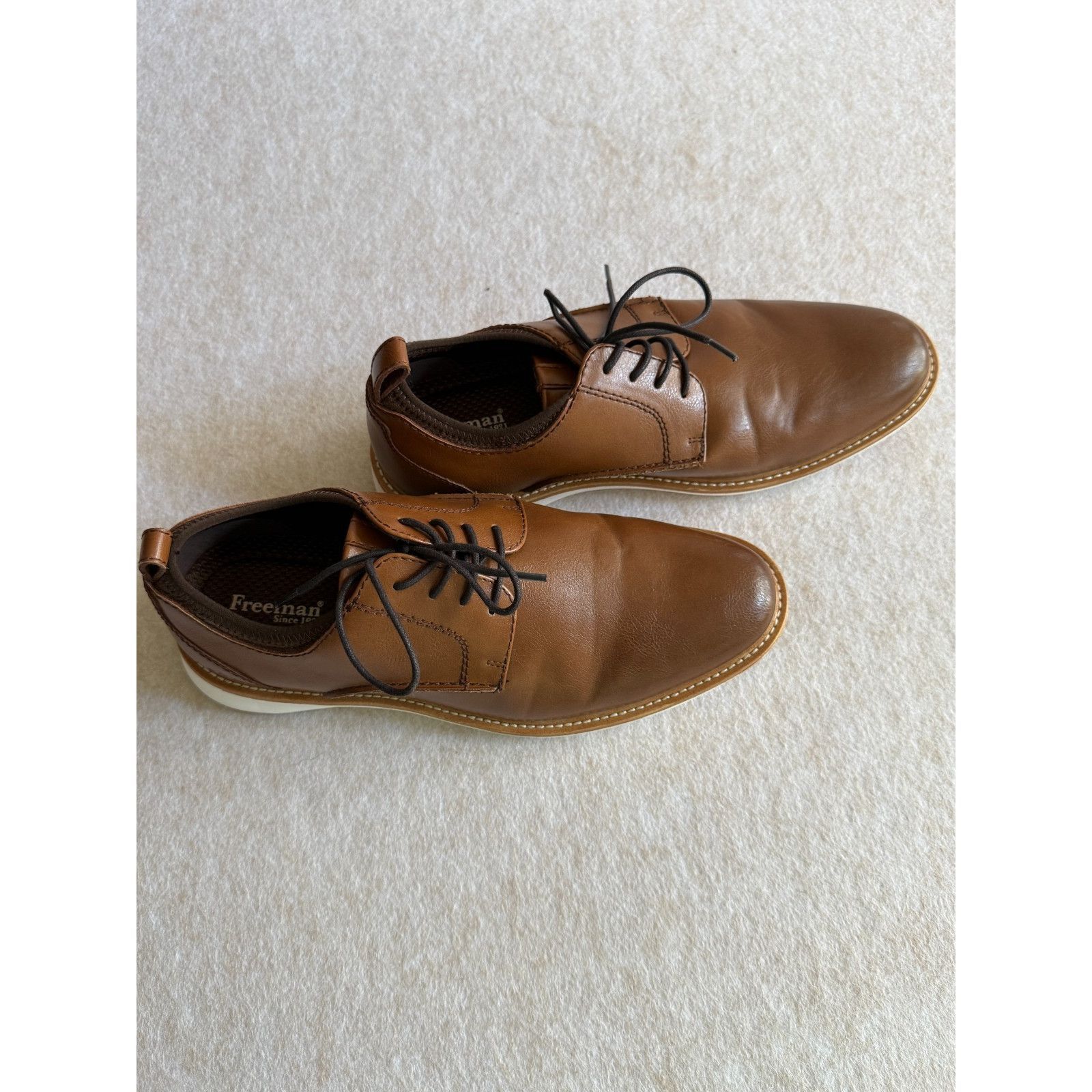 Freeman Freeman Bodie Mens 9M Brown Oxford Casual Dress Shoes Light Size US 9 / EU 42 - 7 Thumbnail
