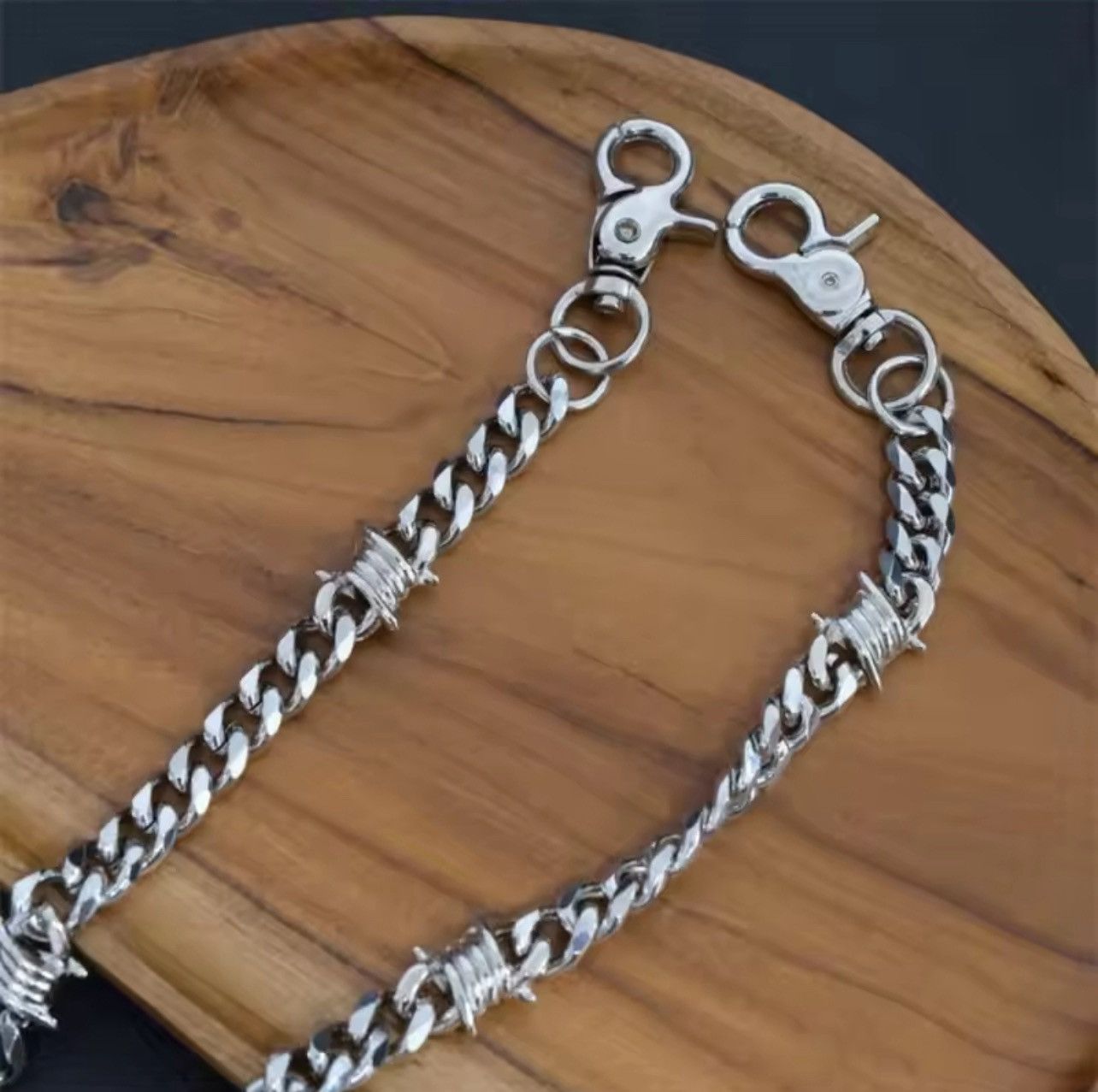 Vintage Round Clasp Cuban Wallet Chain Size ONE SIZE - 5 Thumbnail